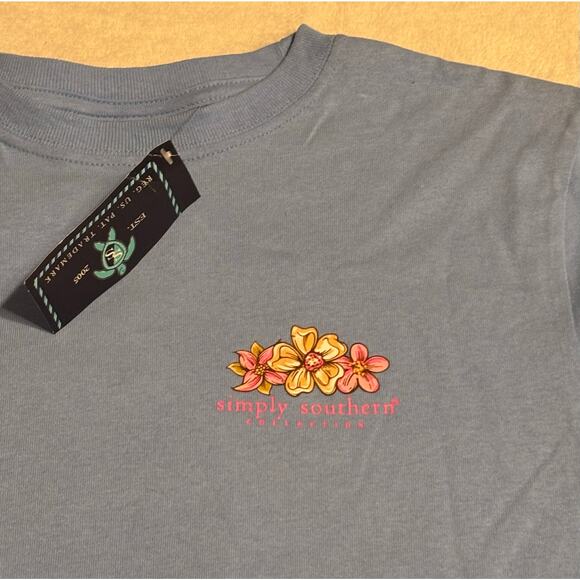 Simply Southern Collection Kid’s YS Blue Ghost fab-boo-lous  LS T-Shirt NWTs - Picture 2 of 6